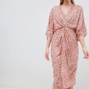 NWT ASOS Design mid sequin kimono dress